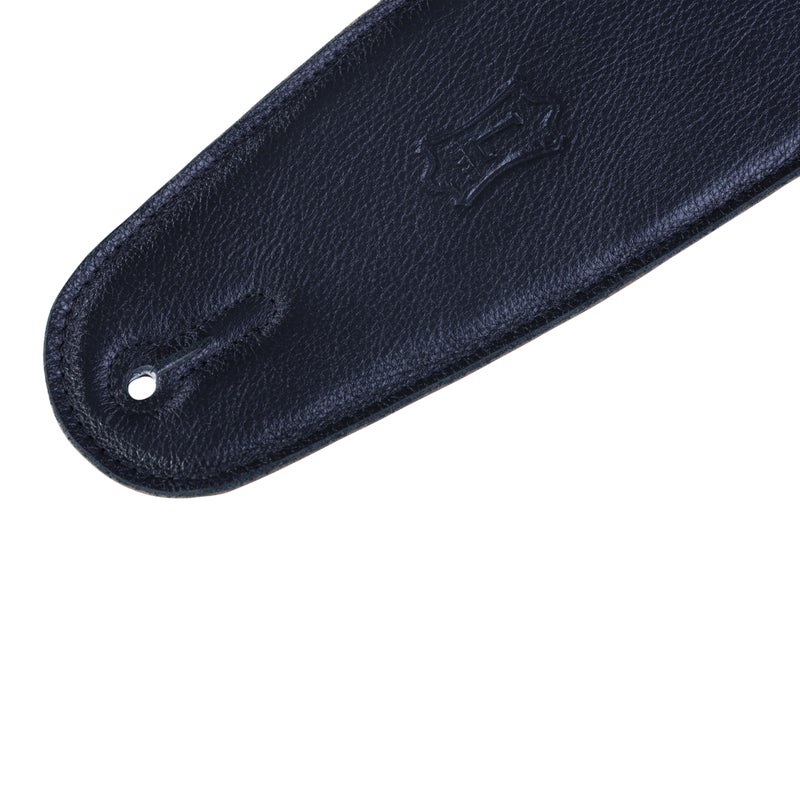 Levy's Leathers M4GF-BLK 3-1/2-inch Garment Leather Bass Guitar Strap with Foam Padding and Suede Backing, Black - Image 4